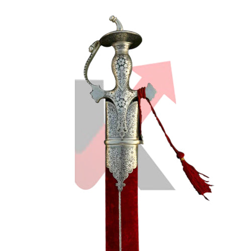 Handcrafted Rajput sword for royal groom attire

